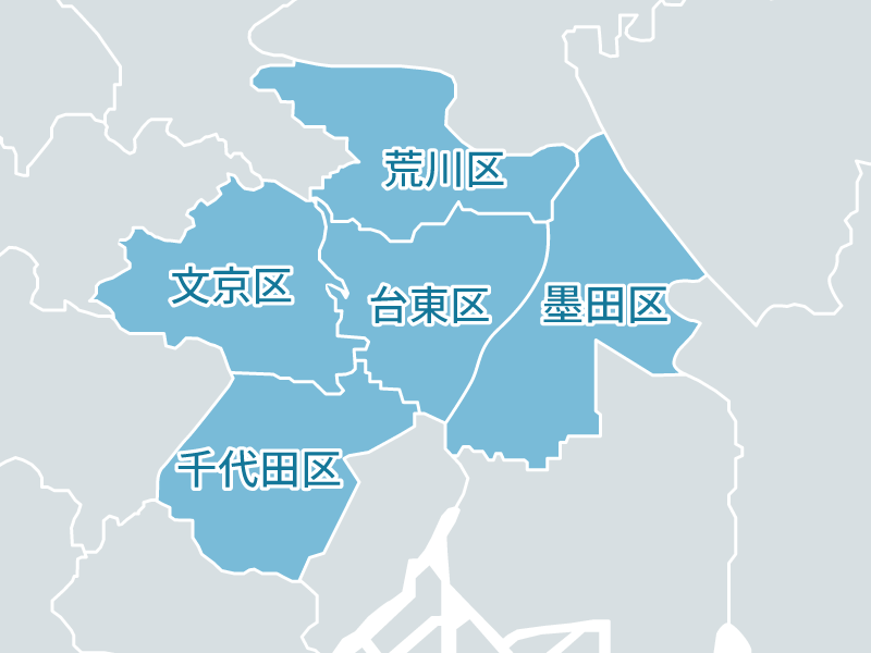 上野エリア訪問看護地域地図